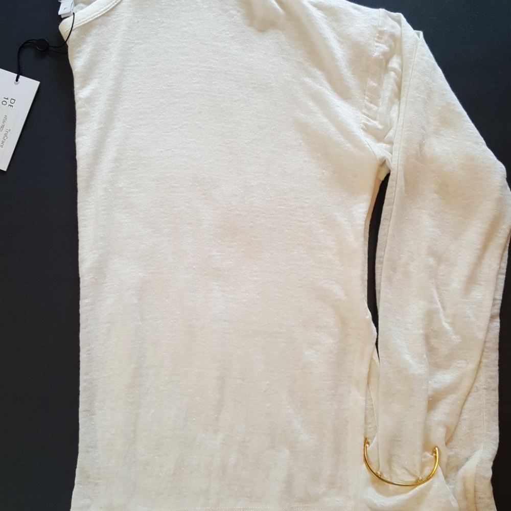 LAST CHANCE! CLOSET CLOSING! Derek Lam 10C bracelet cuff long sleeve linen tee - Picture 7 of 7